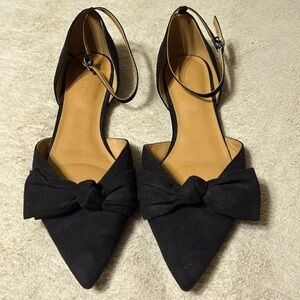 Nine West Suede Black Flats